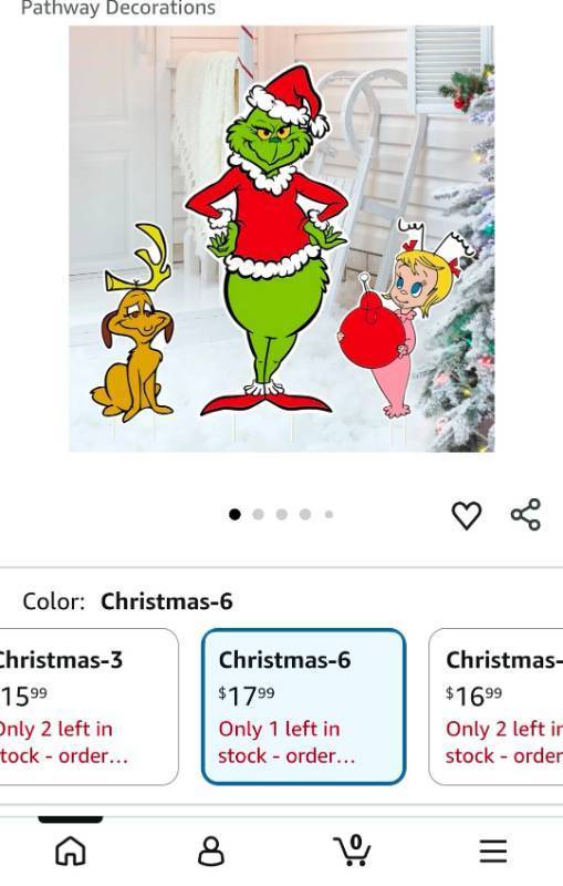 lot 5127 image: Pathway Decorations Christmas Holiday Cutout Set 3-Piece
