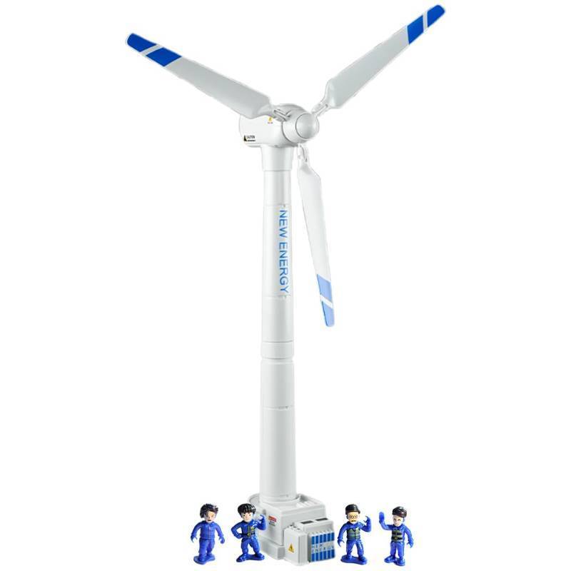 lot 13789 image: Miracland Wind Turbine Toy, 21.65 Inch Large Size Windmill Toy Clockwork Generator Model STEM Science Kit - Retail $22