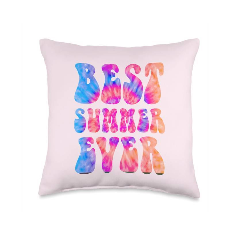 lot 1731 image: Vintage BEST SUMMER EVER Camp Crew Vacation Sign Autographs Throw Pillow - Retail $20