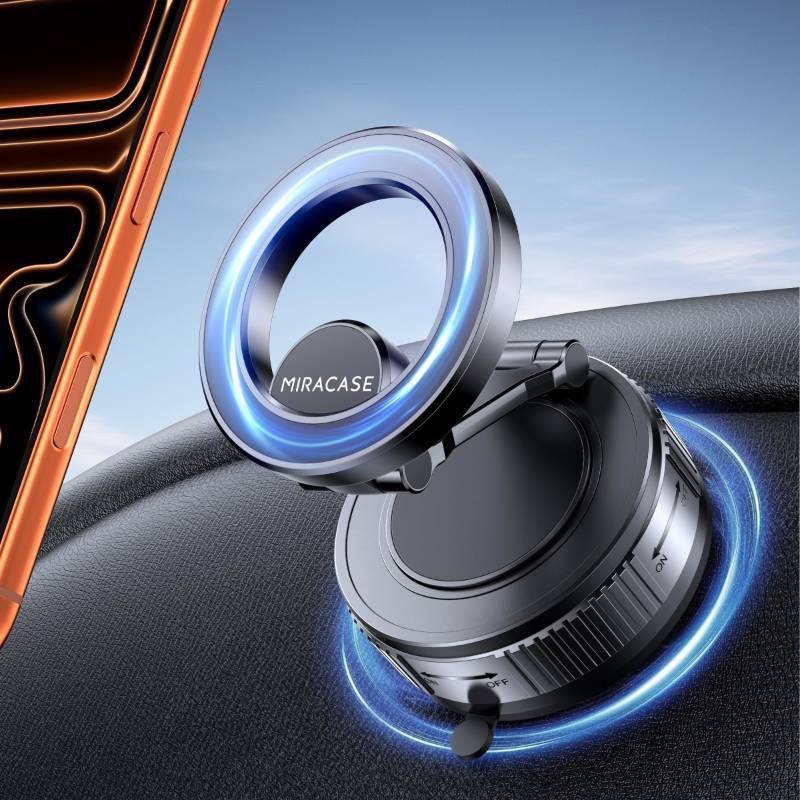 lot 7443 image: Miracase 2026 Vacuum for Magsafe Car Mount, Strongest Suction Magnetic Phone Holders for Your Car, 360° Adjustable Car Phone Holder Mount for iPhone 17 Pro Max 16 15 14 13 12 & All Smartphones - Retail $11
