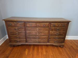 lot 117 image: 9 Drawer Dresser- HEAVY- Will need help to move.