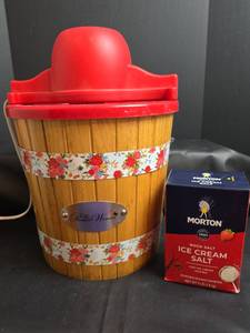 lot 132 image: The Pioneer Woman 4QT Ice Cream Maker with 4lb.Morton Ice Cream Salt