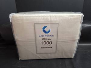 lot 152 image: NIP Comfy Sheets 1000 Thread Count King Egyptian Cotton Sheet Set