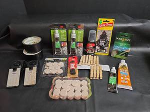 lot 234 image: Automotive Care & Home Supplies - Weatherstrip Adhesive, Tape, Air Freshener, Felt Pads, Clothespins