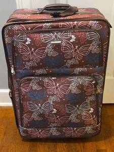 lot 310 image: Advantage Butterfly Print Rolling Luggage Suitcase #1