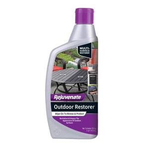 lot 72958 image: Rejuvenate Outdoor Restorer, 16 Ounces, Restores Faded and Weathered Outdoor Surfaces Such As Patio Furniture, Shutters, Siding And Grills - Retail $20