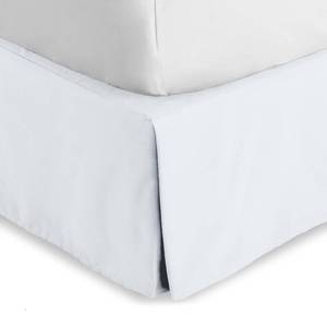 lot 72960 image: Bare Home Queen Bed Skirt - 15-Inch Tailored Drop Easy Fit - Bed Skirt for Beds - Center & Corner Pleats (Queen, White) - Retail $20