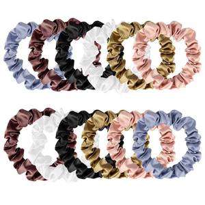 lot 73021 image: 12 Pieces Silk Hair Scrunchies Silk Hair Tie Elastic Ponytail Holders for Women Girls Hair Accessories-002 - Retail $5