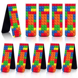 lot 73024 image: 36 Pcs Magnetic Bookmark, Funny Building Block Magnetic Bookmark Brick Page Book Marker Clip for Teacher, Double Sided Book Accessories for Reading Lovers - Retail $9