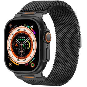 lot 73033 image: Milanese Loop Compatible for Apple Watch Ultra 3 2 1 Band 49mm 46mm 45mm 44mm 42mm, Men Stainless Steel Rugged Mesh Band with Strong Magnetic Clasp, Adjustable Metal Strap for iWatch Series 1110987654SEUltra - Retail $21