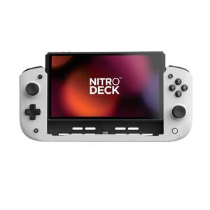 lot 73063 image: Nitro Deck - Professional Handheld Controller Deck with Zero Stick Drift for Nintendo Switch and Switch OLED (White) - Retail $50