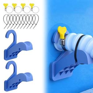 lot 73068 image: 2 PCS Swimming Pool Pipe Holders, Above Ground Pool Accessories with Hose Support - Pool Hose Holder Prevents Pipe Sagging, Universal Pool Accessories - Retail $15