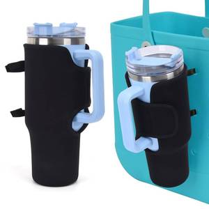 lot 73085 image: Cup Holder for Bogg Bag Fit Stanley Cup 40oz30oz, Compatible with LXL Simple Modern and BabyXL Bogg Bag Cup Holder Attachment Accessories Black - Retail $10