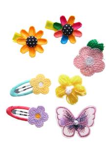 lot 73086 image: 42PCS Toddler Hair Accessories Set Colorful Rainbow Barrettes, Pins, Candy Fruits, Butterflies for Kids Stylish Hairstyles - Retail $10