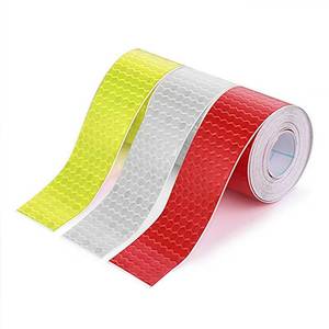 lot 73090 image: WENFUMUSIC 3 Rolls Reflective Tape, RedSilverGreen, 1 x 10 ft Each - Retail $6