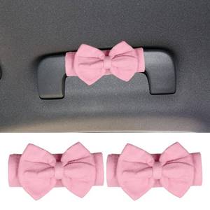 lot 73094 image: 2PCS Cute Bow Car Inside Door Handle Protector, Anti-Scratch Car Inner Front Rear Door Pull Handle Cover, Universal Vehicle Interior Decorative Accessories for Cars Trucks SUVs(Pink) - Retail $8
