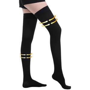 lot 73105 image: Myshear Medical Compression Stockings for Women and Men, 20-30 mmHg Thigh High Compression Socks, Closed Toe Graduated Compression Hoses, Long Circulation Pressure Stockings for Varicose Veins, Edema - Retail $21