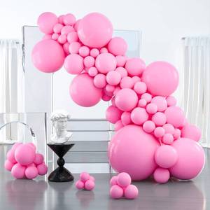 lot 73113 image: Pink Balloons 127 pcs Different Sizes of 36 18 12 10 5 Inch Matte Pink Balloon Arch Kit Garland for Baby Shower Valentines Day Princess Bachelorette Birthday Party Decorations Pink-Y11 - Retail $10