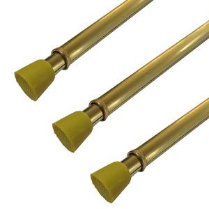 lot 73127 image: Regular Duty Lightweight Tension Rod 716 Diameter Adjusts from 18-28 Inches Brass Finish (3PCS) - Retail $19