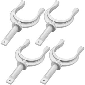 lot 73135 image: 4 Pcs Silver Aluminum Oar Holder, Fishing Rod Stand for Kayak & Inflatable Boat, Corrosion Resistant Dinghy Water Raft Boat Kayak Canoe Oar Lock Rowlock Side Mount - Retail $21
