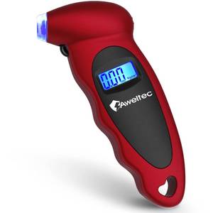 lot 73155 image: Digital Tire Pressure Gauge,Accurate Cars Air Gauge 150 PSI,Red - Retail $8