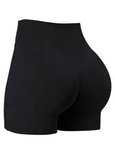 lot 73163 image: Hidden Butt Lift Scrunch Biker Shorts 4 No Front Seam Yoga Shorts, S - Retail $26