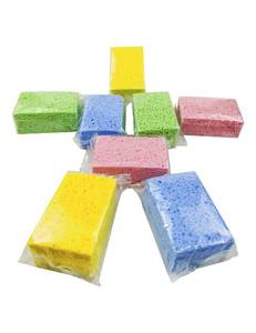 lot 73178 image: Cellulose Sponges Kitchen, for Washing Dishes, in Bulk, 24 Pack (3 Count x 8 Individually Wrapped  2 Free Scouring Pads), 100% Natural Biodegradable - Retail $16
