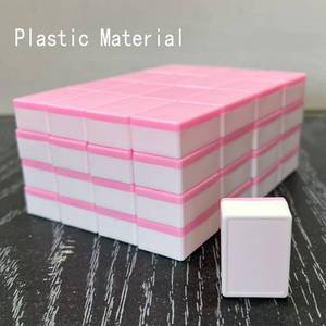 lot 73184 image: 64 Tiles 30mm Seaside Game Blocks, Vita Game, Tiles Escape Game for Kids in ABS Plastic Material Set with Plastic Mahjong Style, Simple Packaging (Pink) - Retail $9