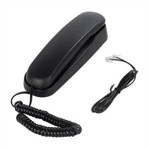 lot 73204 image: OF-990 Slimline Telephone Wall-Mountable Basic Corded Telephone No AC Power Required, Corded Home Phone Black - Retail $11