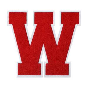 lot 73216 image: 1 PCS 6.5 Inch Red Chenille Letter Patch �� Iron On & Sew On Large Varsity Alphabet for Jackets, Hoodies, Jeans, Bags, Backpacks & Sportswear �� DIY Clothing Decoration & Gift - Retail $9