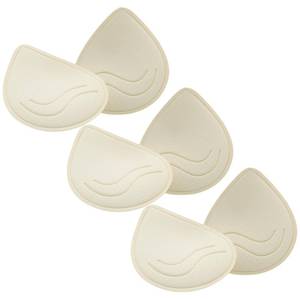 lot 73236 image: Bra Pads Inserts 3 Pairs-Bra Pads Sewn Padded for Sports Bra ABC Cup Removable Bra Inserts for Womens Sports Cups Bra or Swimsuit Insert-Beige - Retail $19