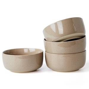 lot 63896 image: Milkyway Cereal Bowl, Soup Bowls for 4, 25 Ounce Bowls Set for Kitchen, Bowl Set for Cereal Soup Rice Pasta Salad Oatmeal, Cinnamon Brown - Retail $27