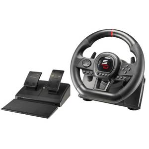 lot 63915 image: SUBSONIC Superdrive - SV650 Racing steering wheel with pedal and paddle shifters for Xbox Serie XS, Switch 2, Switch, PS4, Xbox One, PC, SCUFFS HERE AND THERE. - Retail $90