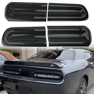 lot 63957 image: Challenger Smoked Tail Light Covers Rear Light Guards Exterior Accessories for Dodge Challenger 2015-2024 Taillight Covers Rear Guard Trim Kit Exterior Frame (Smoke Black 4Pcs) - Retail $30