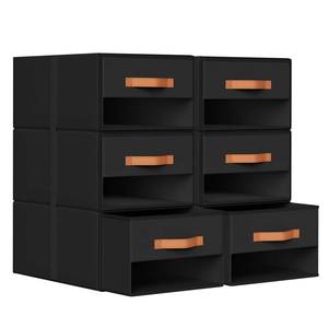 lot 63968 image: Closet Organizers and Storage - Pull-out Fabric Bins with Drawers for Closet Foldable Clothes Organizers with Clear Window, Stackable Storage Drawers for Bedroom,Living Room,Shelf,4-Pack, SEE LAST PHOTO FOR DAMAGE. - Retail $38
