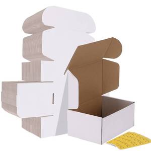 lot 63980 image: 9x6x4 Shipping Boxes Set of 30, White Corrugated Cardboard Mailer Box for Packing Small Business - Retail $32