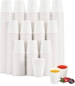 lot 63995 image: 600 Pack 3 oz Paper Cups, Disposable Bathroom Cups, Small Mouthwash Cups, White Paper Cups, HotCold Beverage Drinking Cup for Bathroom, Home, Party, Office, Picnic, Travel and Events - Retail $21