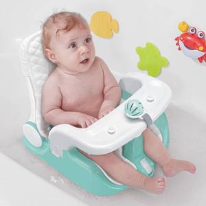 lot 64005 image: BabyBond Baby Bath Seat with Sitting & Lying 2 Modes, 3-Speed Adjustment, Powerful Suction Cups, Infant Bathtub Chair. VISIBLE USE. - Retail $40