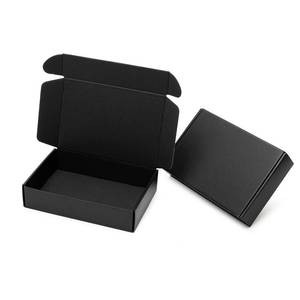 lot 64007 image: 9x6x2 Black Shipping Boxes - 24 Pack Corrugated Cardboard Mailing Box Packaging for Small Business - Tab Locking Literature Mailer Flat Empty Gift Packing Supplies - Retail $27