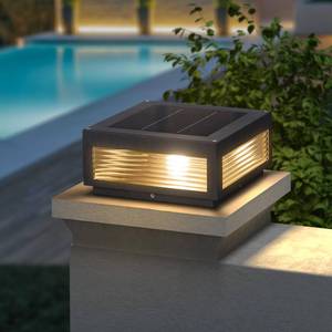 lot 64010 image: Solar Post Light,11.81x11.81 Waterproof Column Pillar Lights Dusk to Dawn Modern Lamp Posts 3000K LED E26 Bulb Decoration Lantern for Garden Fence Patio Driveway - Retail $190