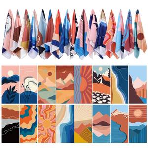 lot 64013 image: 16 Packs 28 x 59 Inches Oversized Beach Towel Bulk Extra Large Pool Towels Set Microfiber Quick Dry Swim Towel Blanket for Women Men Adult Bath Travel(Boho Color, Bohemian Style) - Retail $65