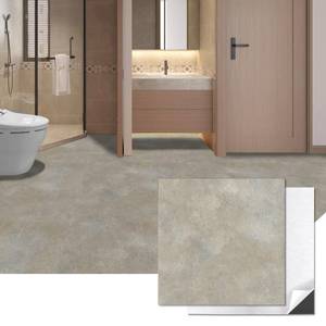 lot 64033 image: Art3d Peel and Stick Floor Tile, 30-Pack 12 x 12in. Covers 30 Sq.ft, Waterproof Vinyl Flooring Tiles Self Adhesive for Kitchen, Bathroom & Bedroom - Slate - Retail $50