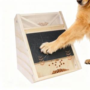 lot 64039 image: Dog Nail Scratch Board Quiet Dog Scratch Board with Treat Box, Easy Change Dog Nail Board with 2 Extra Sandpaper Sheets, Interactive Paw Nail Scratcher & Slow Feeder Toy - Retail $40