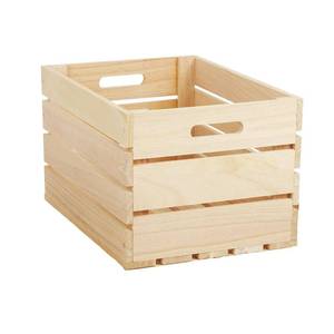 lot 64043 image: 3 Pack Large Wooden Storage Crates 16 x 12 x 9.5 Inches Unfinished Wood Farmhouse Milk-Style Crates with Handles Unassembled Decorative Boxes for Home Office DIY Crafts (Natural Wood (3)) - Retail $43