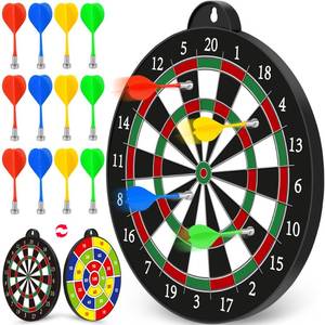 lot 64052 image: Dart Board - 12pcs Magnetic Darts - Excellent Indoor Game and Party Games - Gifts for 5 6 7 8 9 10 11 12 Year Old Boy Kids - Retail $30