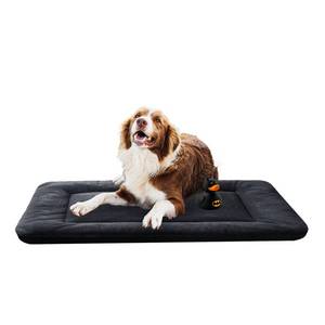 lot 64056 image: Dog Beds Crate Pad for Extra Large Dogs Ultra Soft Dog Crate Bed Washable & Anti-Slip Kennel Pad for Dogs Cozy Sleeping Mat,Dark Gray 48inch - Retail $34