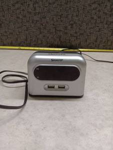 lot 2002 image: Sharp Alarm Clock with Snooze and USB Charging Ports