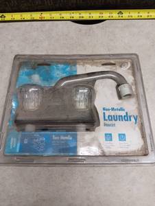 lot 2024 image: Plumbers Quality Tool Two Handle Non-Metallic Laundry Faucet PSF0300