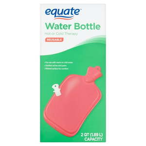 lot 2040 image: Equate Reusable Hot or Cold Therapy Water Bottle  2 Qt  Red