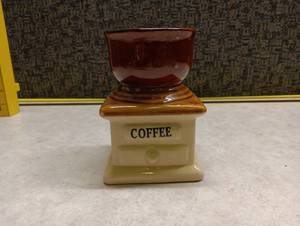 lot 2114 image: Coffee Canister Ceramic Container with Brown Lid